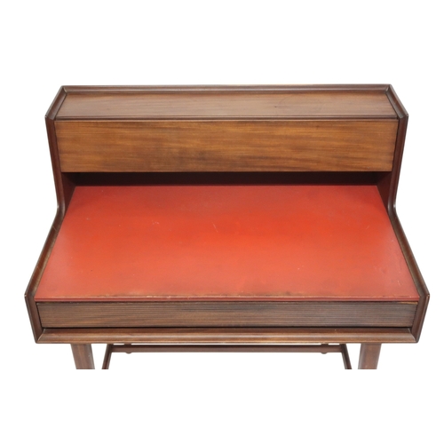 2119 - A MID 20TH CENTURY TEAK RICHARD HORNBY FOR FYNE LADY WRITING DESK superstructure with fitted fa... 