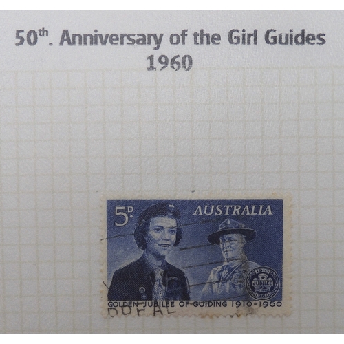 482 - SCOUTS ON STAMPSThree albums of new and used stamps celebrating the Boy Scouts and Girl Guides mostl... 