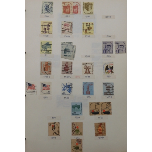 487 - UNITED STATES U.S. POSTAGEA collection of mostly used stamps in two folders from President Andrew Ja... 