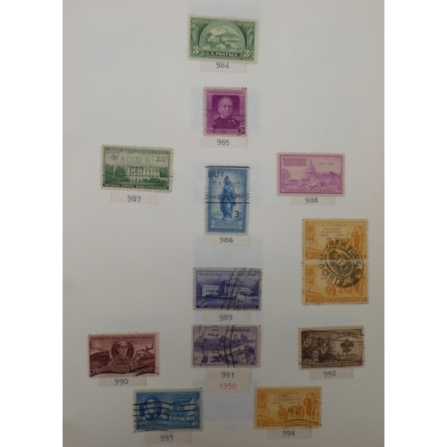 487 - UNITED STATES U.S. POSTAGEA collection of mostly used stamps in two folders from President Andrew Ja... 