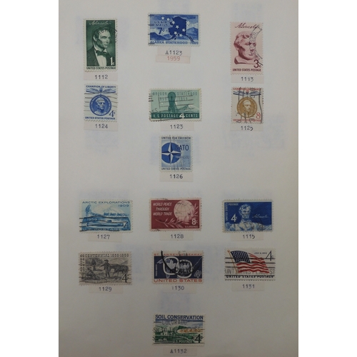 487 - UNITED STATES U.S. POSTAGEA collection of mostly used stamps in two folders from President Andrew Ja... 