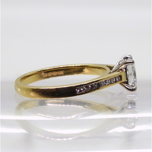 764 - A princess cut diamond ring, from 77 DIAMONDS, with a point of sale replacement valuation dated 2016... 