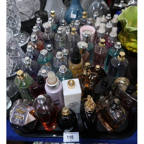 110 - A collection of mainly ladies perfume, mostly testers including Yardley, Jean Paul Gaultier, Roberto... 