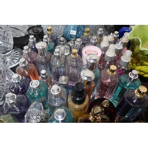 110 - A collection of mainly ladies perfume, mostly testers including Yardley, Jean Paul Gaultier, Roberto... 