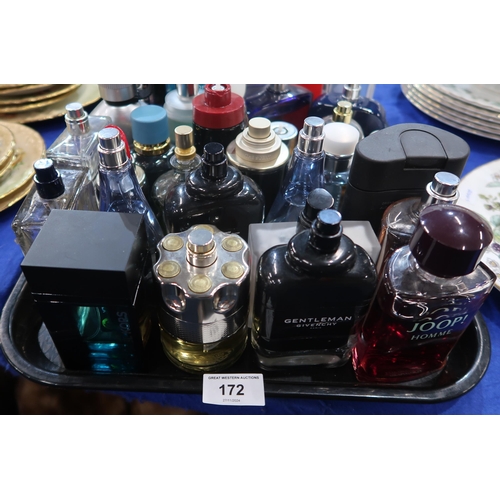 172 - A collection of mainly men's aftershave, mostly testers including Joop!, Givenchy, Michael Kors, Azz... 