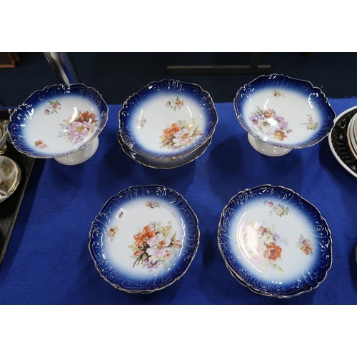 184 - A Wedgwood W868 pattern tea set comprising twelve cups, saucers and plates, milk jug and sugar bowl,... 