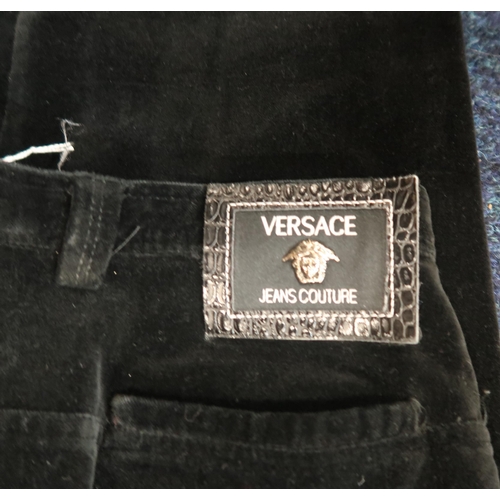 192 - Assorted designer clothes including velvet Versace jeans, Prada blue jeans, Current/Elliot jeans, Ma... 