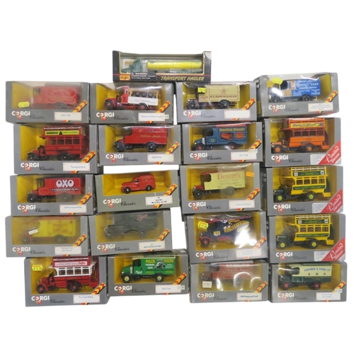 526 - A large collection of boxed Corgi Classics 1:43-scale die-cast model vehicles, largely vintage adver... 