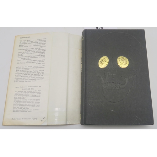 428 - Fleming (Ian) GoldfingerJonathan Cape, London, 1959, first edition, second impression, with skull im... 