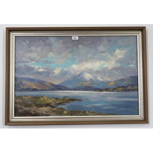 1001 - J.D. HENDERSON (SCOTTISH CONTEMPORARY) LOCH LOMOND Oil on board, signed lower left, 50 x 7... 