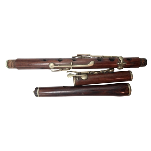 477 - A Rosewood Three-Section Flute