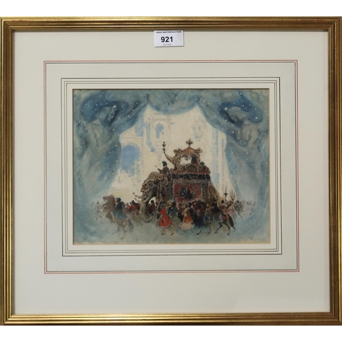 921 - THOMAS HUTCHISON PEDDIE (SCOTTISH 1871-1954) SULTAN WITH PARADE Watercolour and gouache, signed lowe... 