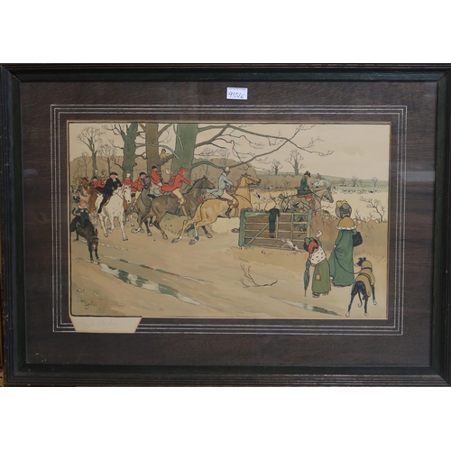 935 - CECIL ALDIN (ENGLISH 1870-1935) COLLECTION OF HUNTING LITHOGRAPHS Lithograph, signed, 37 x... 