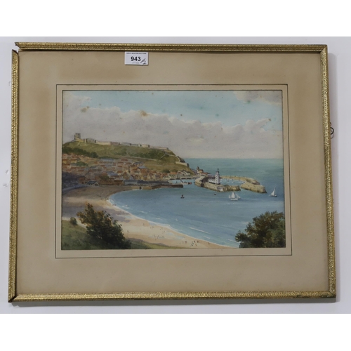 943 - 20th CENTURY SCHOOL SCARBOROUGH Watercolour, signed lower left, 26 x 36cm Together with a print mult... 