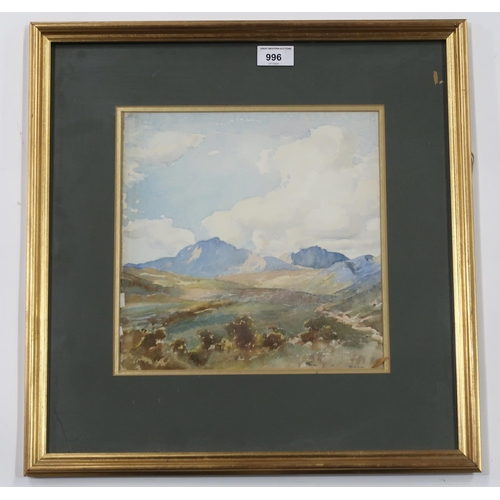 996 - FRANK P MARTIN (SCOTTISH 1883-1966) SCOTTISH HIGHLANDS Watercolour, signed lower righ... 