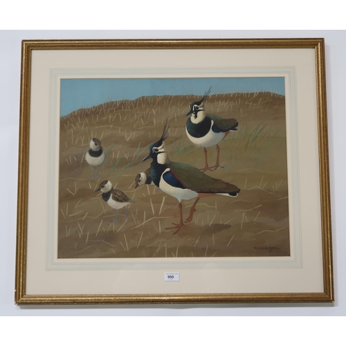 900 - RALSTON GUDGEON RSW (SCOTTISH 1910-1984)  LAPWINGS Watercolour, signed lower right, 49 x 61cm... 