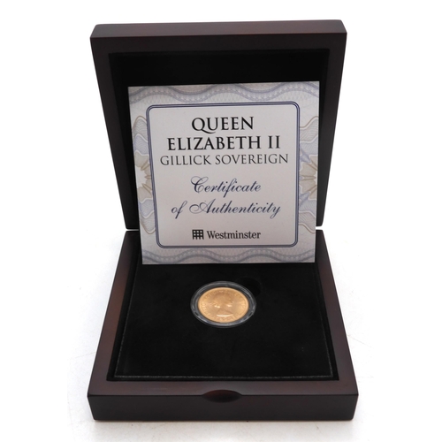 303 - Elizabeth II (1952-2022) 1 Sovereign 1957Obverse 1st portrait by Mary Gillick of Queen Elizabet... 