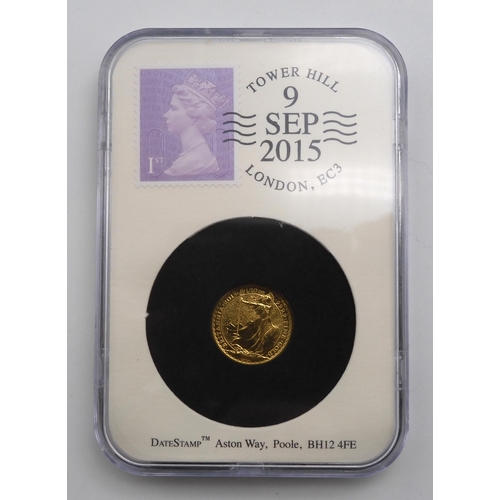 308 - Elizabeth II (1952-2022)Longest Reigning Monarch Date Stamp 1/10oz Gold Coin Obverse Eliza... 