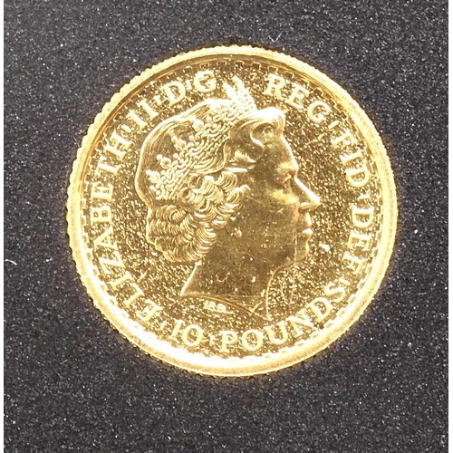 308 - Elizabeth II (1952-2022)Longest Reigning Monarch Date Stamp 1/10oz Gold Coin Obverse Eliza... 