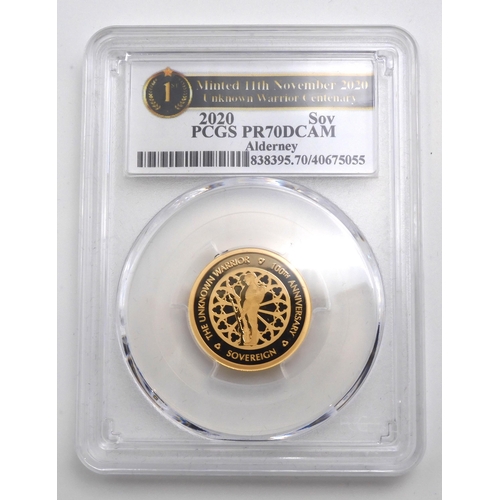 309 - Elizabeth II (1952-2022) The 2020 100th Anniversary of Unknown Warrior Gold Proof Sovereig... 