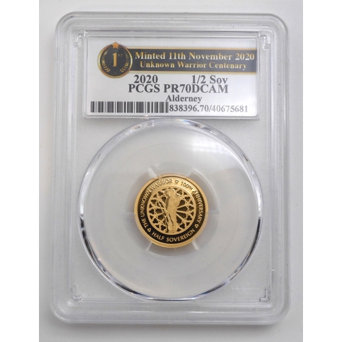 309 - Elizabeth II (1952-2022) The 2020 100th Anniversary of Unknown Warrior Gold Proof Sovereig... 