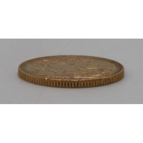 337 - VICTORIA (1837-1901) 1 SOVEREIGN 1889 MelbourneObverse crowned and veiled bust of Queen Victoria fac... 