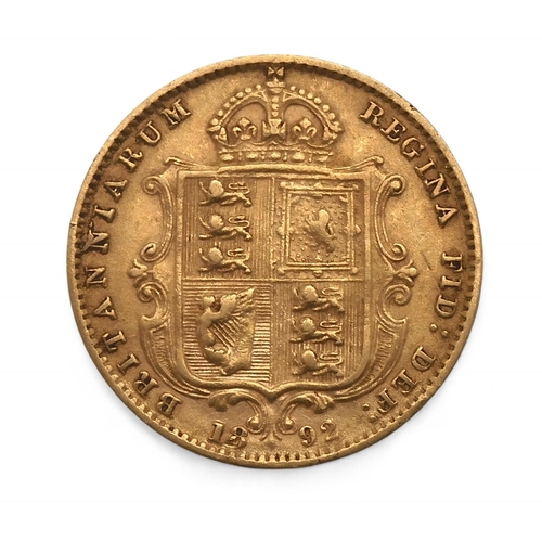 339 - Victoria (1837-1901) ½ SovereignObverseCrowned and veiled Jubilee bust of Queen Vic... 