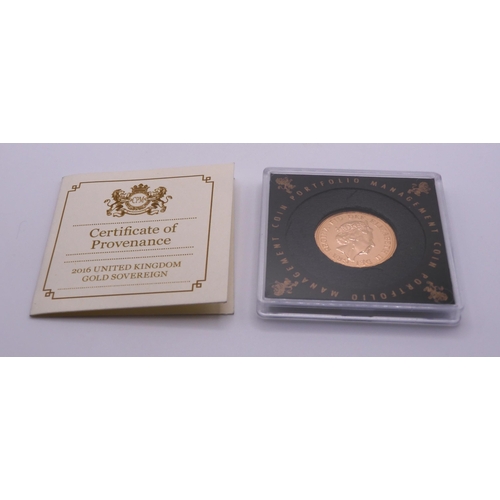 365A - Elizabeth II (1952-2022) 1 Sovereign 2016 Obverse- Fifth crowned portrait of HM Queen Eliz... 