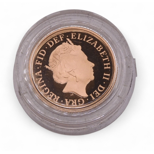 365C - Elizabeth II (1952-2022) 1 Sovereign 2015 Obverse- Fifth crowned portrait of HM Queen Eliz... 