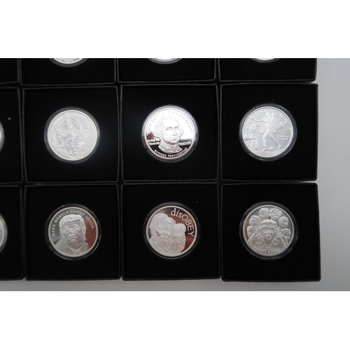 399 - A lot comprising thirty Silver Shield one troy silver coins various designs with boxes and COA appro... 