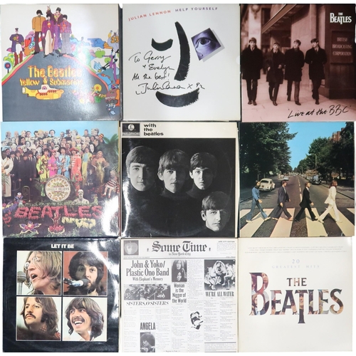 480 - VINYL RECORDS a mixed box of mostly The Beatles LP records, Beatle member's independent works, and a... 