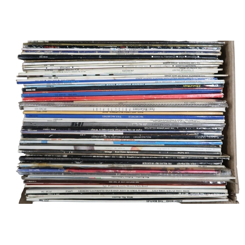 480 - VINYL RECORDS a mixed box of mostly The Beatles LP records, Beatle member's independent works, and a... 