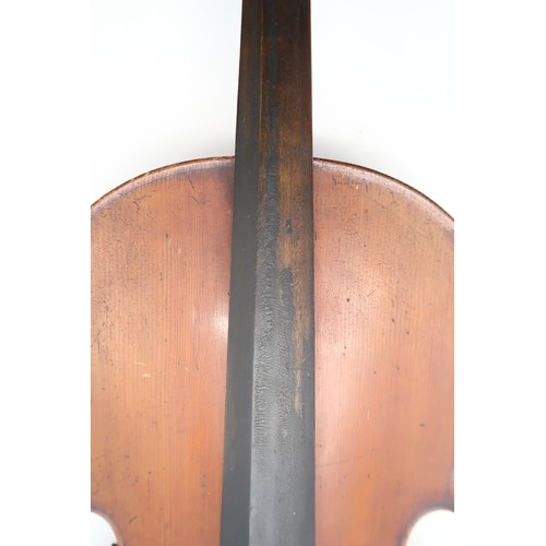 2642E - A 4/4 CELLO with tailpiece and bridge, and a mandolin banjo in a hardcase