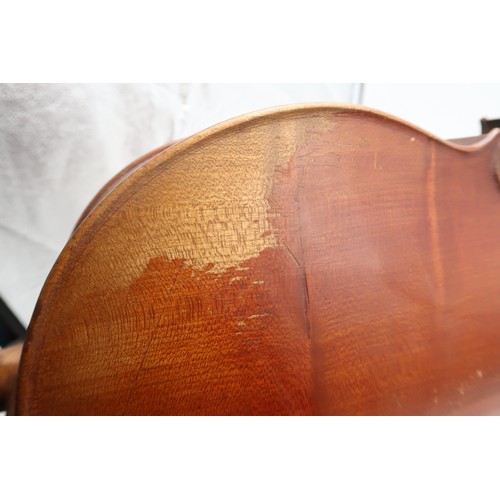 2642E - A 4/4 CELLO with tailpiece and bridge, and a mandolin banjo in a hardcase