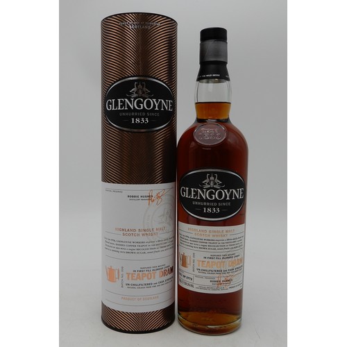 2691A - GLENGOYNE TEAPOT DRAM BATCH NO. 006One bottle of cask strength  Glengoyne Highland Single Malt ... 