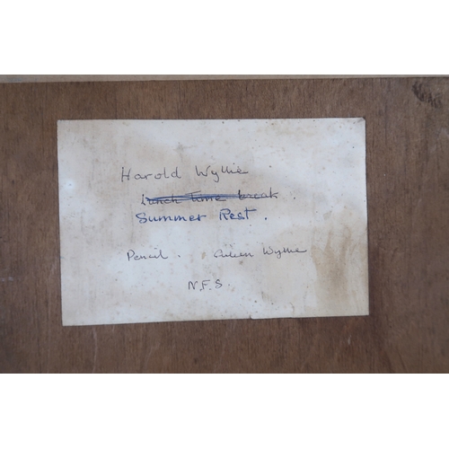 908 - † AILEEN WYLLIE (BRITISH 1903-1987) HAROLD WYLLIE, SUMMER REST Pencil, signed lower left, 36.5 x 27c... 