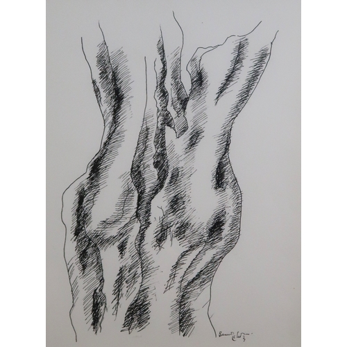 970 - † BENNO SCHOTZ (ESTONIAN 1891-1984) FORM STUDY Ink, signed lower right, 32.5 x23cm and three others ... 