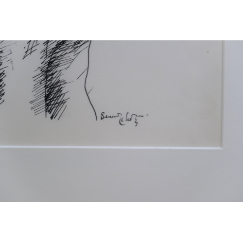 970 - † BENNO SCHOTZ (ESTONIAN 1891-1984) FORM STUDY Ink, signed lower right, 32.5 x23cm and three others ... 