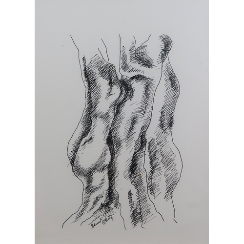 970 - † BENNO SCHOTZ (ESTONIAN 1891-1984) FORM STUDY Ink, signed lower right, 32.5 x23cm and three others ... 