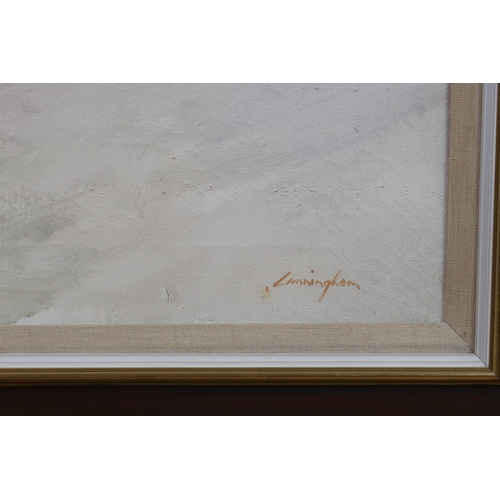 2902 - † JOHN CUNNINGHAM RGI (SCOTTISH 1926-1998)SEASCAPE, COLONSAYOil on canvas, signed lower right, 75 x ... 