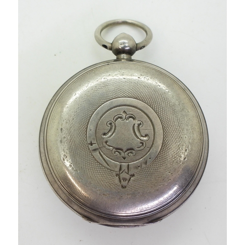 885 - A silver 'The Express Lever' open face pocket watch with Chester hallmarks for 1899.