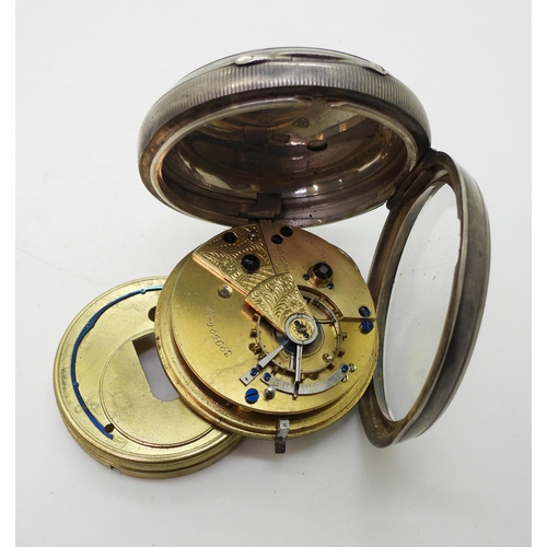 885 - A silver 'The Express Lever' open face pocket watch with Chester hallmarks for 1899.