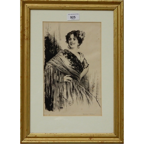 925 - ANDREW ALLAN (SCOTTISH 1863-1940) SEVILLA DANCER Lithograph, signed lower right, 29 x 17cm... 