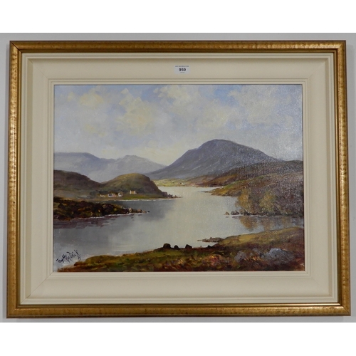 959 - TOM MCGOLDRICK (IRISH b.1930) LOUGHANURE, DONEGAL Oil on canvas, signed lower left, dated ... 