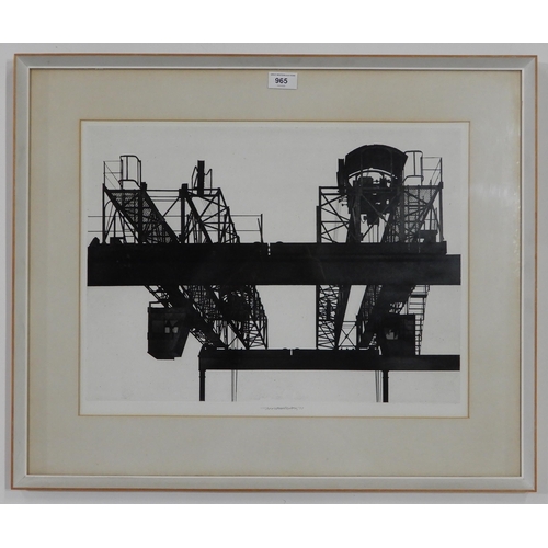 965 - HARRY NORMAN ECCLESTON (ENGLISH 1923-2010) CARONFIELD SUITE N'8 Etching, signed lower centre, dated ... 