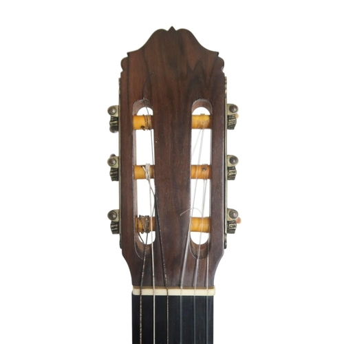 606 - MIGUEL RODRIGUEZA rare flamenco guitar with cedar top, maple back and sides, stamped internally and ... 