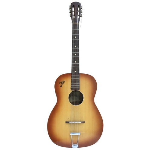 619 - An Italian made 1960's Eko P.2 Acoustic guitar, serial. 94920, 97cm across, with hardcase