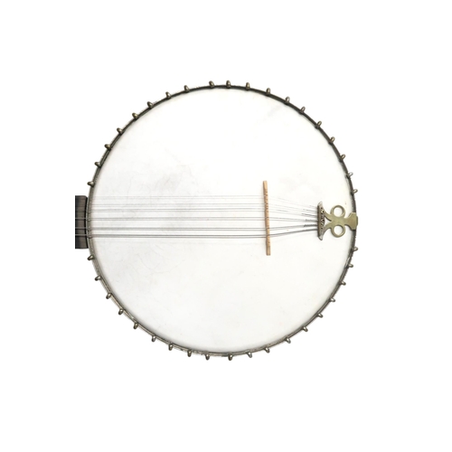 621 - W.T.B. Sterling seven-string banjo, late 19th century, with an open back and conventional dot inlay.... 