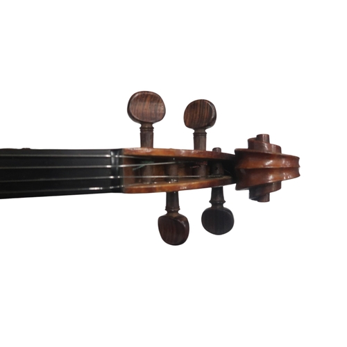 622 - A two piece back violin by Nicola Genari, labelled to the interior with 1911, back length is 36cm. T... 