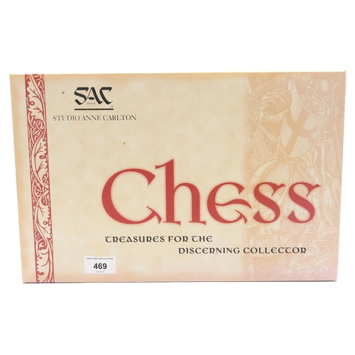 469 - A Lewis Chessmen replica set, produced by S.A.C. Ltd., (Studio Anne Carlton, Hull, England), boxed; ... 